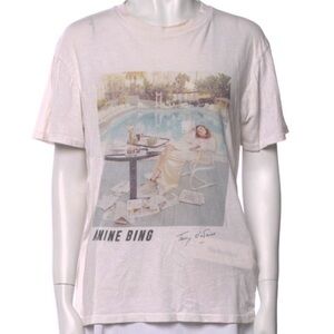 Anine Bing Vintage Print Tee in Cream
